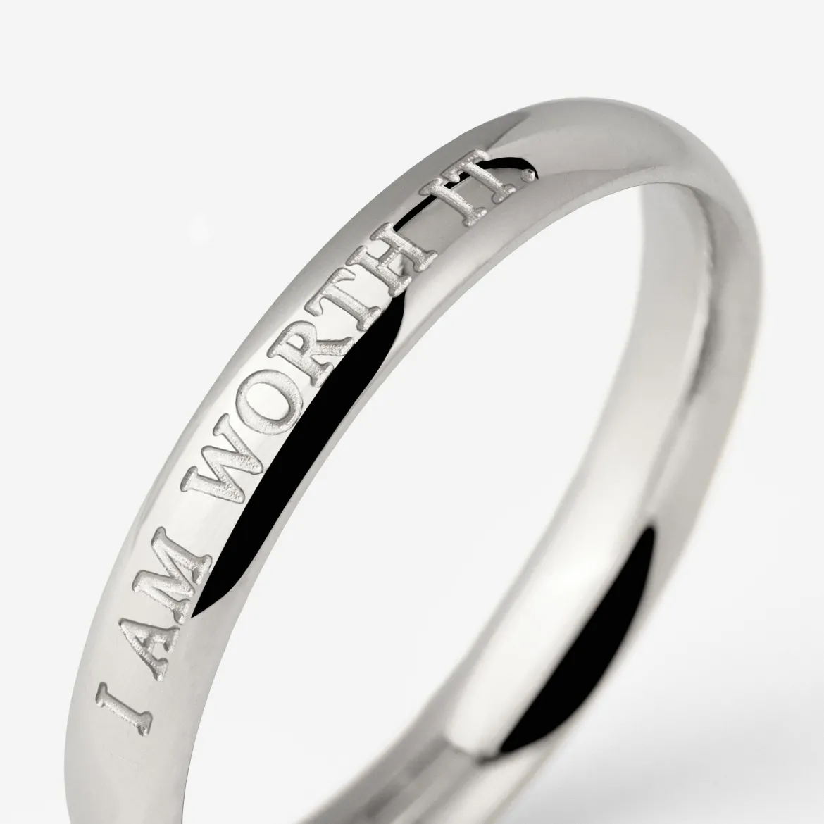 I am worth it Ring Silber