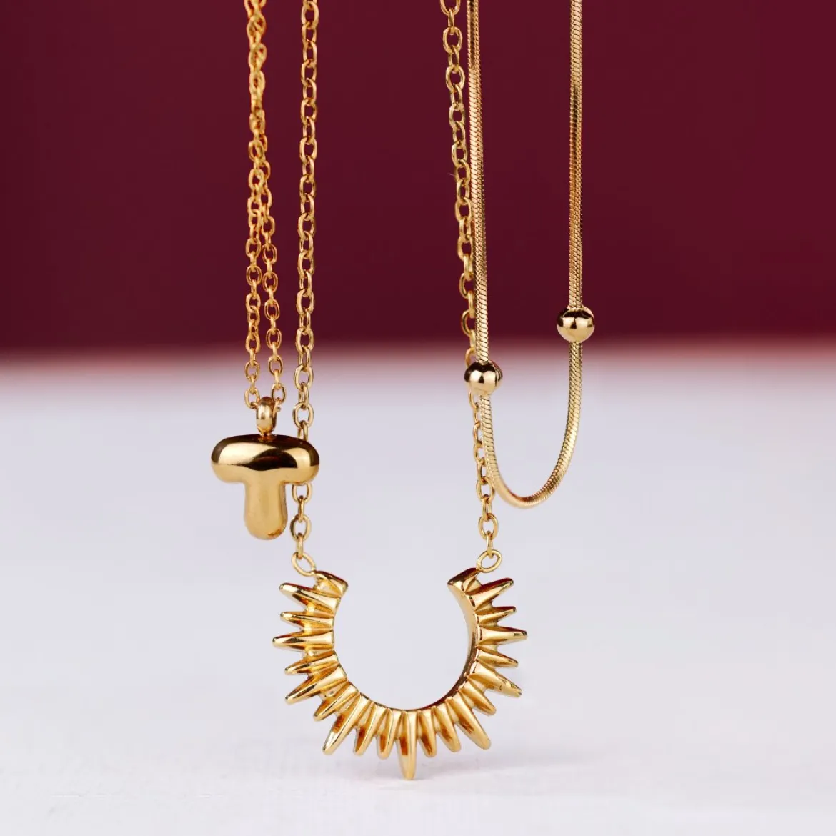 Icicle Necklace Gold