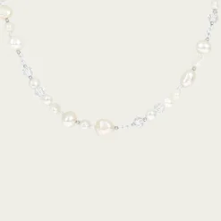 Icy Cool Pearl Necklace Silber