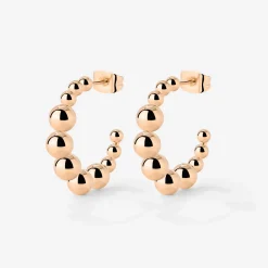 Infinite Beads Hoop Studs Roségold