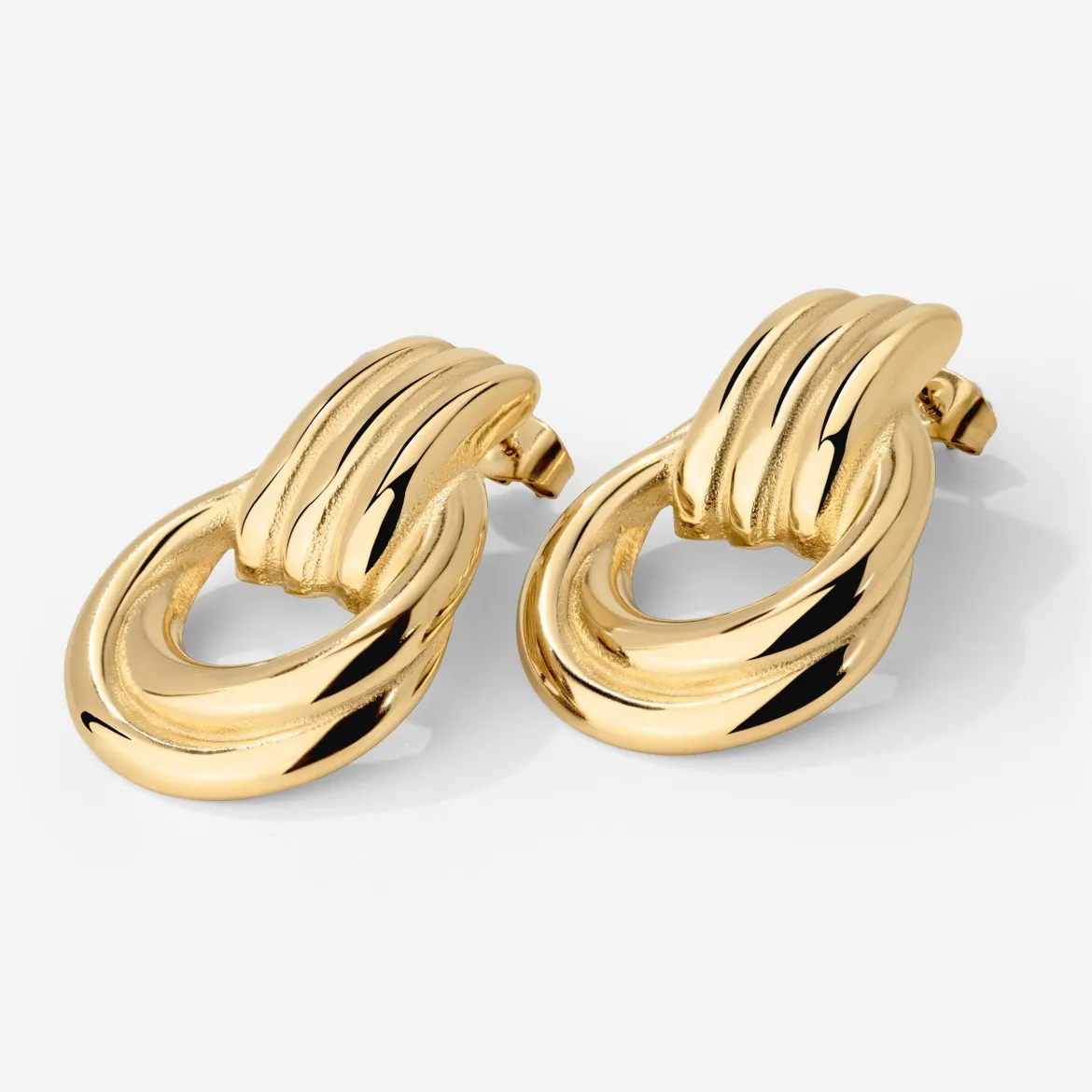 Infinity Loop Hoops Gold
