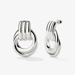 Infinity Loop Hoops Silber