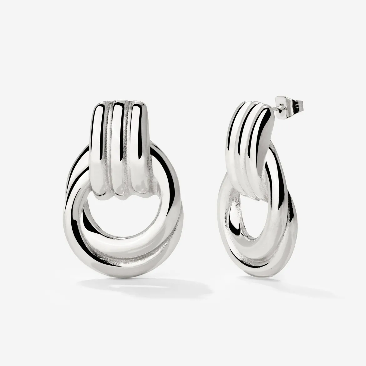 Infinity Loop Hoops Silber