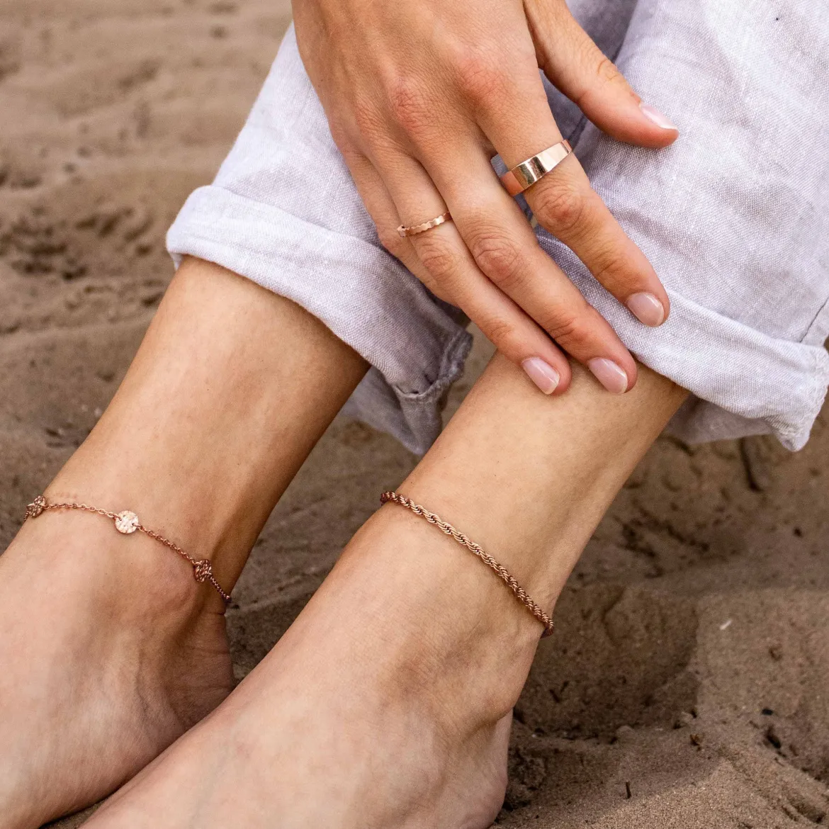 Juana Anklet Roségold