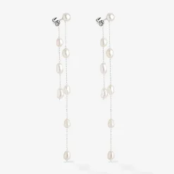 Jules Unique Pearl Fall Studs Silber