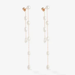 Jules Unique Pearl Fall Studs Roségold