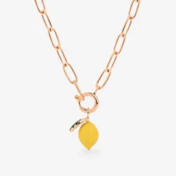 Lemony Oval Links Necklace Set Roségold