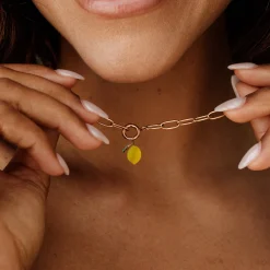 Lemony Oval Links Necklace Set Roségold