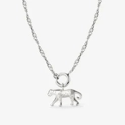 Leopard Singapore Chain Necklace Set Silber