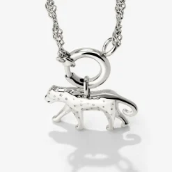 Leopard Singapore Chain Necklace Set Silber