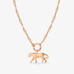 Leopard Singapore Chain Necklace Set Roségold