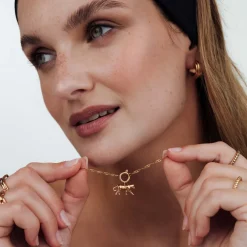 Leopard Singapore Chain Necklace Set Roségold