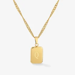 Letter Necklace Gold - A