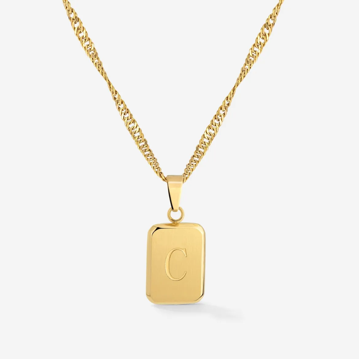 Letter Necklace Gold - A
