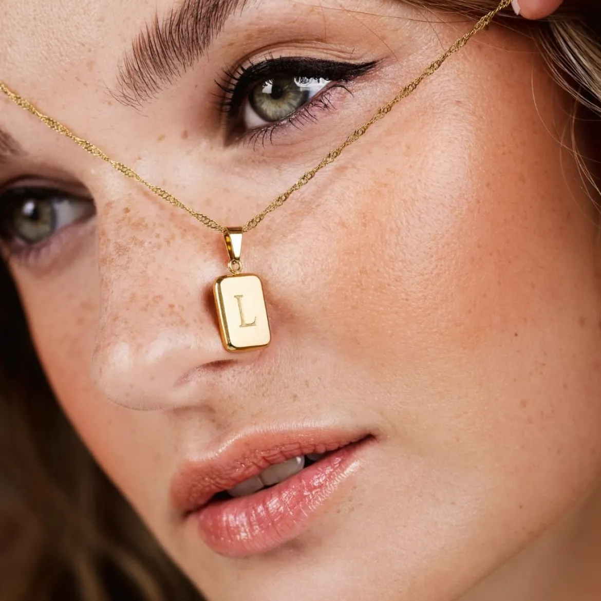 Letter Necklace Gold - A