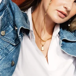 Letter Necklace Gold - A