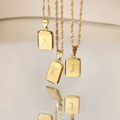 Letter Necklace Gold - A