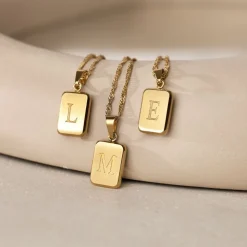 Letter Necklace Gold - A