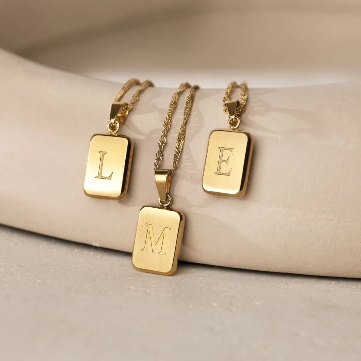 Letter Necklace Gold - A