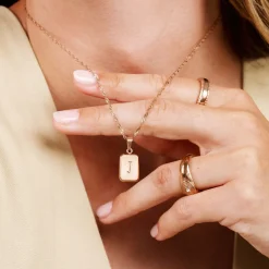 Letter Necklace Roségold - A