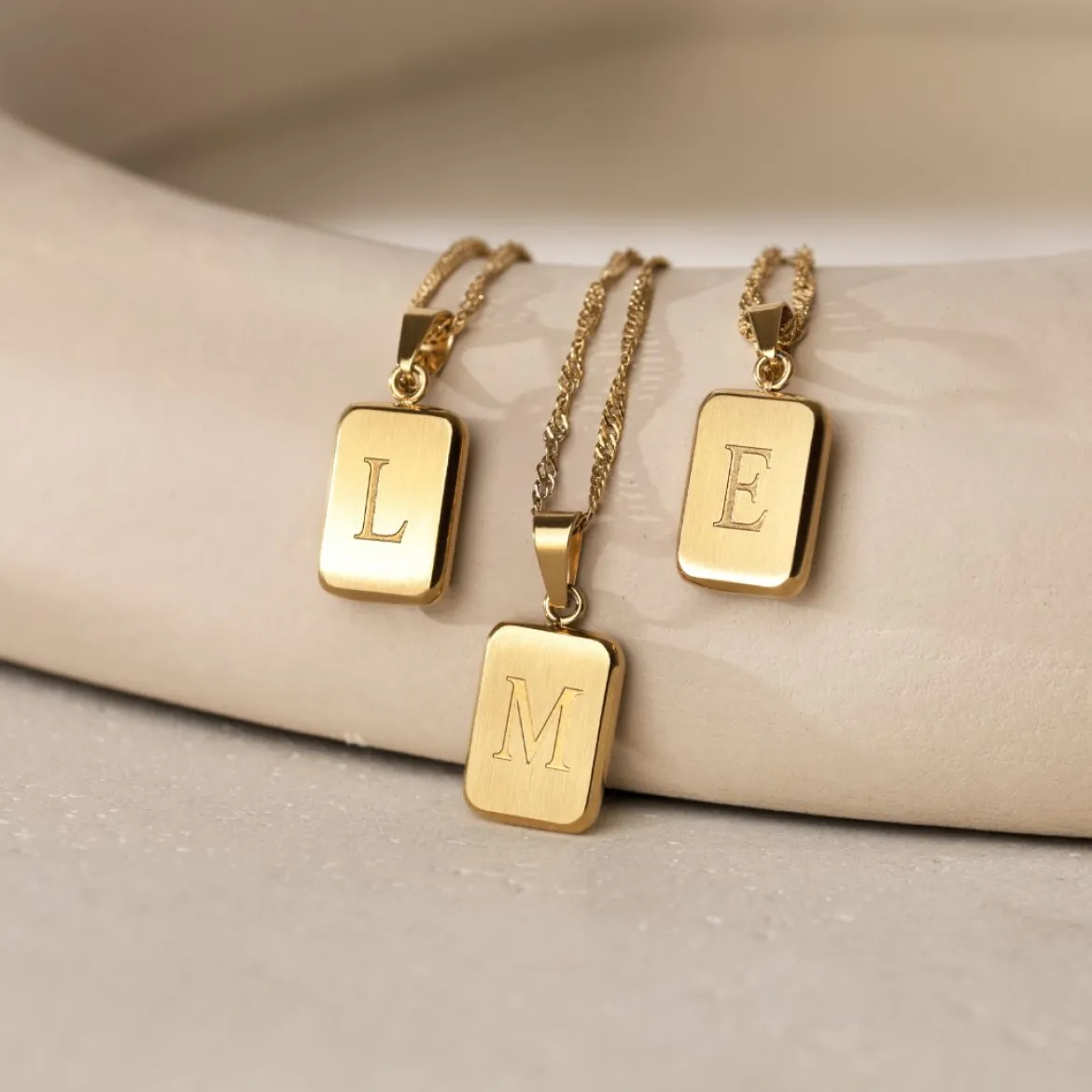 Letter Necklace Roségold - A
