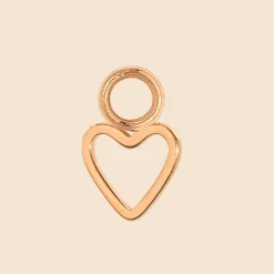 Light Heart Oval Hoopies Roségold