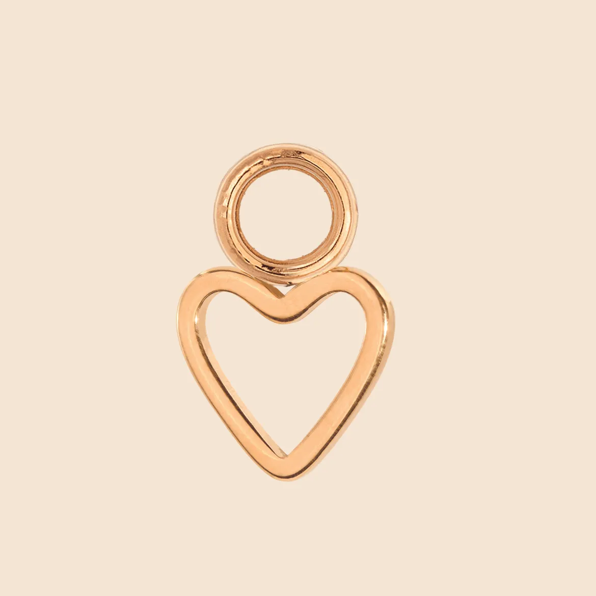 Light Heart Oval Hoopies Roségold