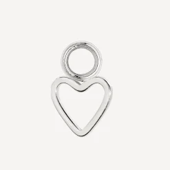 Light Heart Oval Hoopies Silber