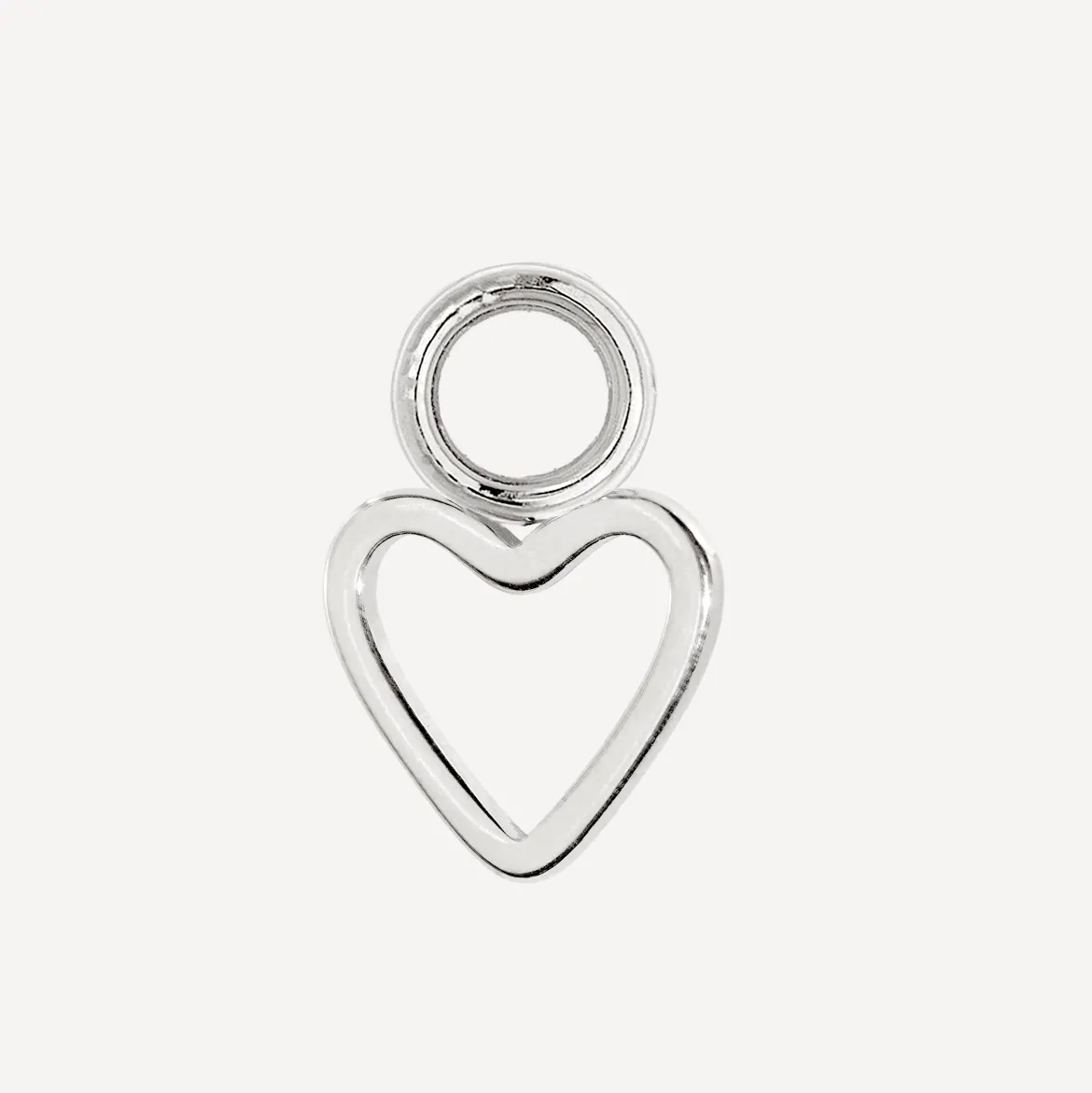 Light Heart Oval Hoopies Silber