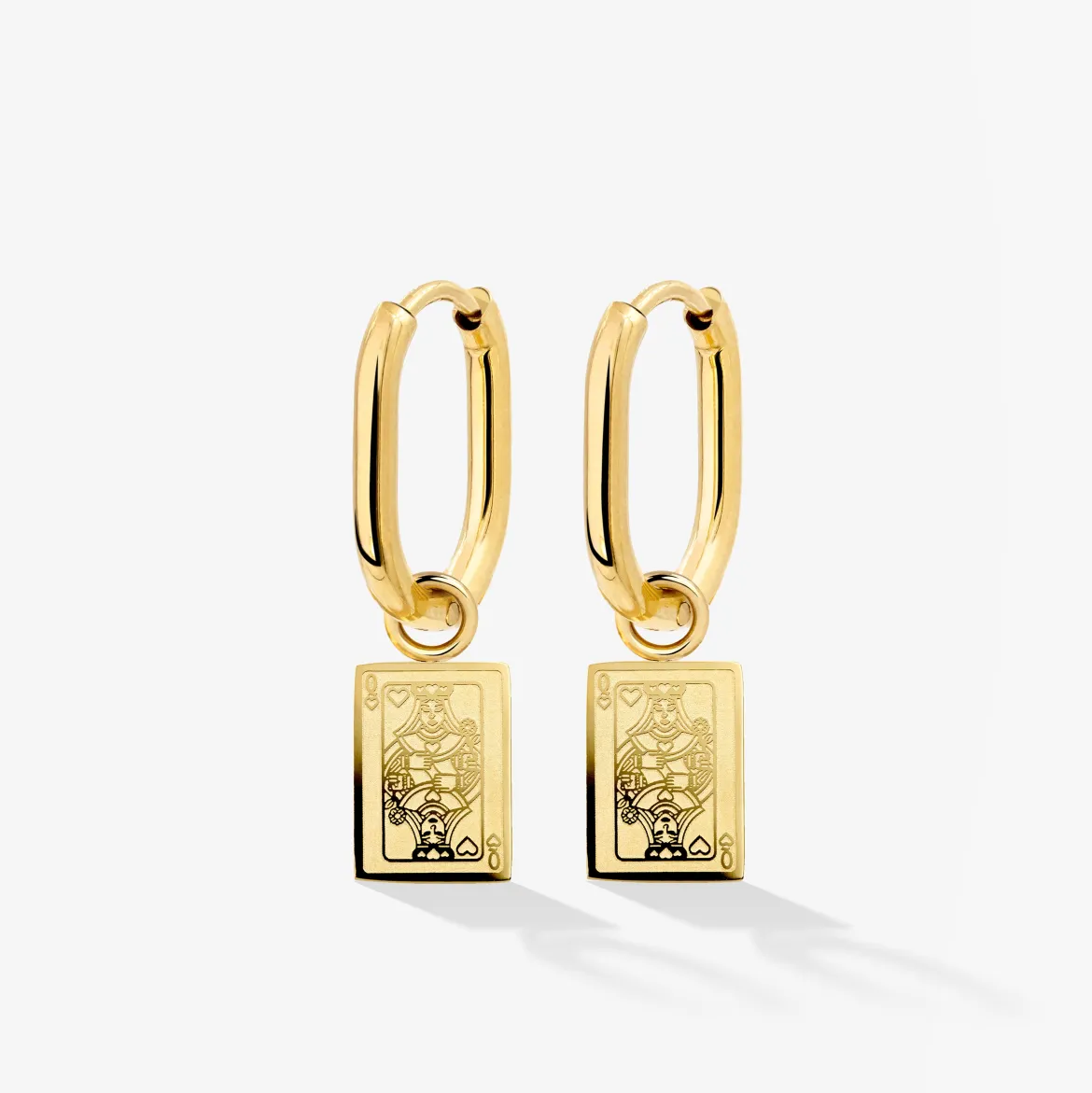 Like a Queen Oval Hoop Set Baby Gold