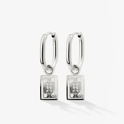Like a Queen Oval Hoop Set Baby Silber