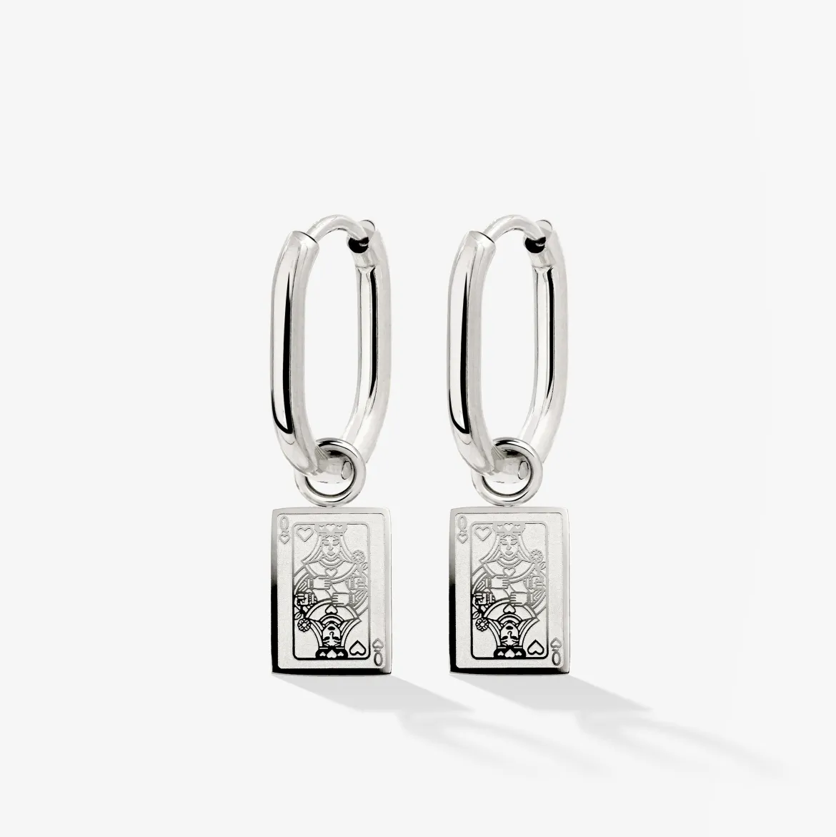 Like a Queen Oval Hoop Set Baby Silber