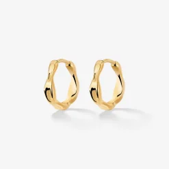 Liquid Shape Hoopies Gold