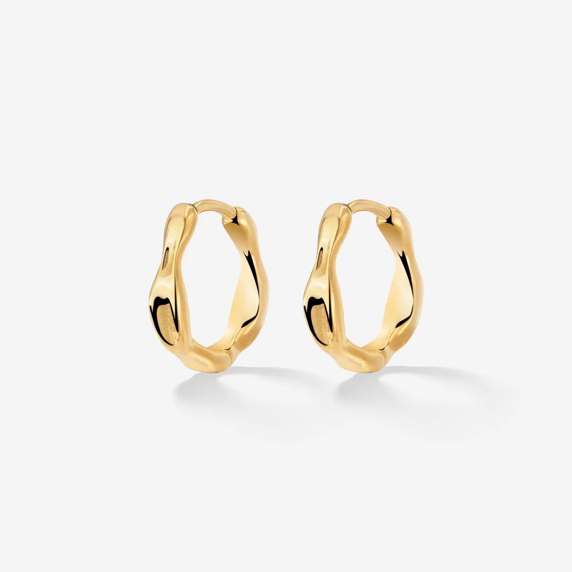 Liquid Shape Hoopies Gold