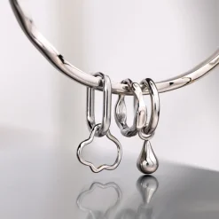 Liquid Shape Hoopies Silber
