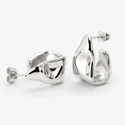 Liquid Shape Studs Silber