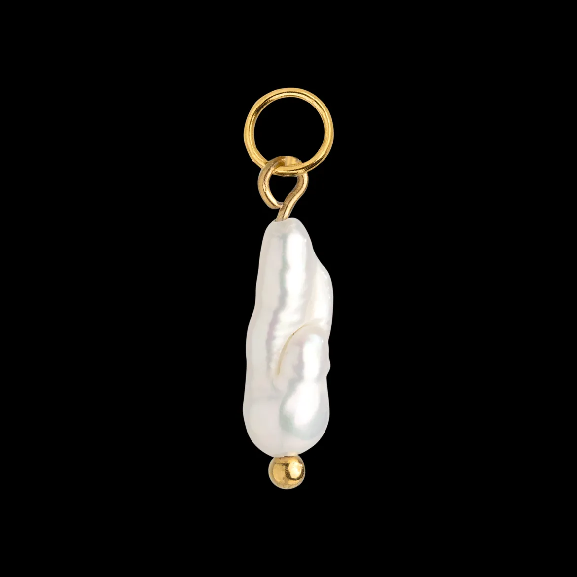 Lisas Power Pearl Hoop Set Gold