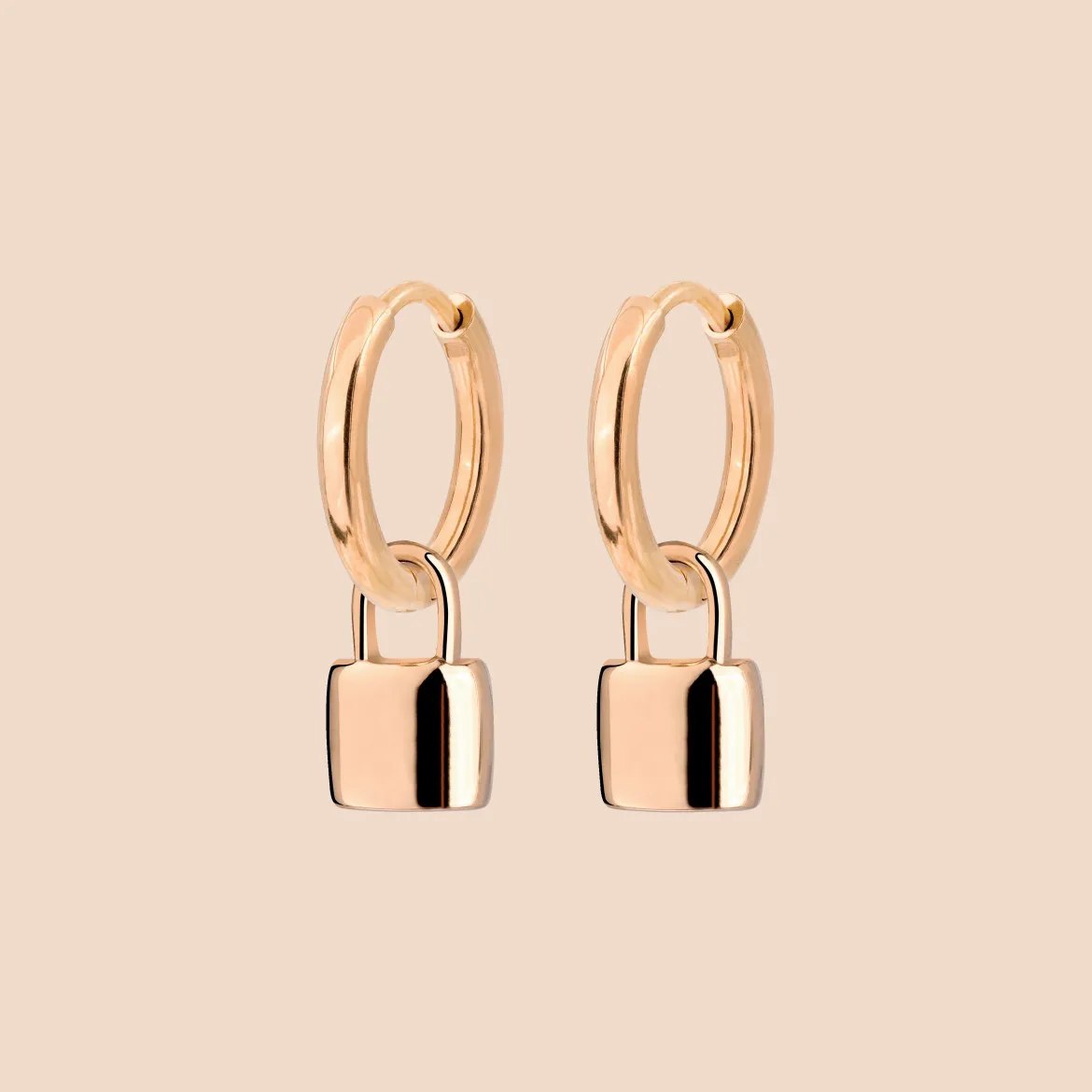 Lock in Hoop Set Small Roségold