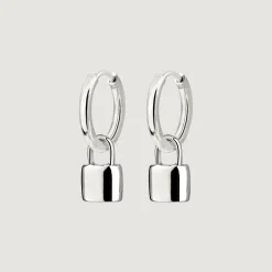 Lock in Hoop Set Small Silber