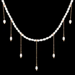 Lolas Love Pearl Power Necklace Roségold