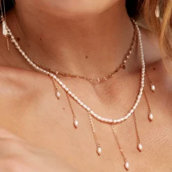 Lolas Love Pearl Power Necklace Roségold