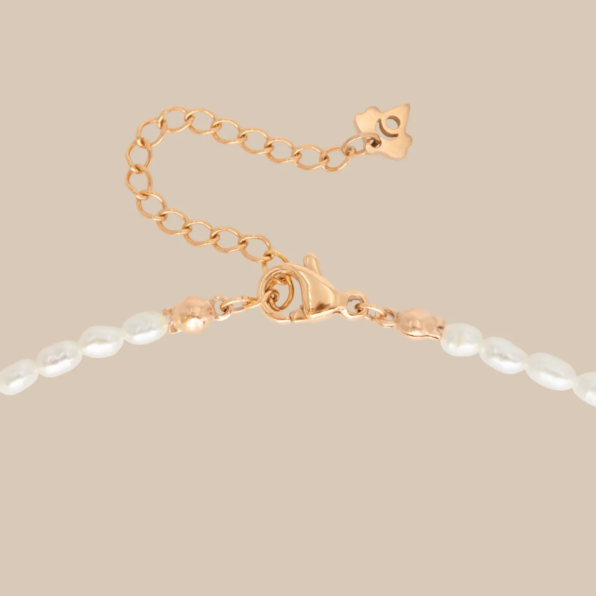 Lolas Love Pearl Power Necklace Roségold