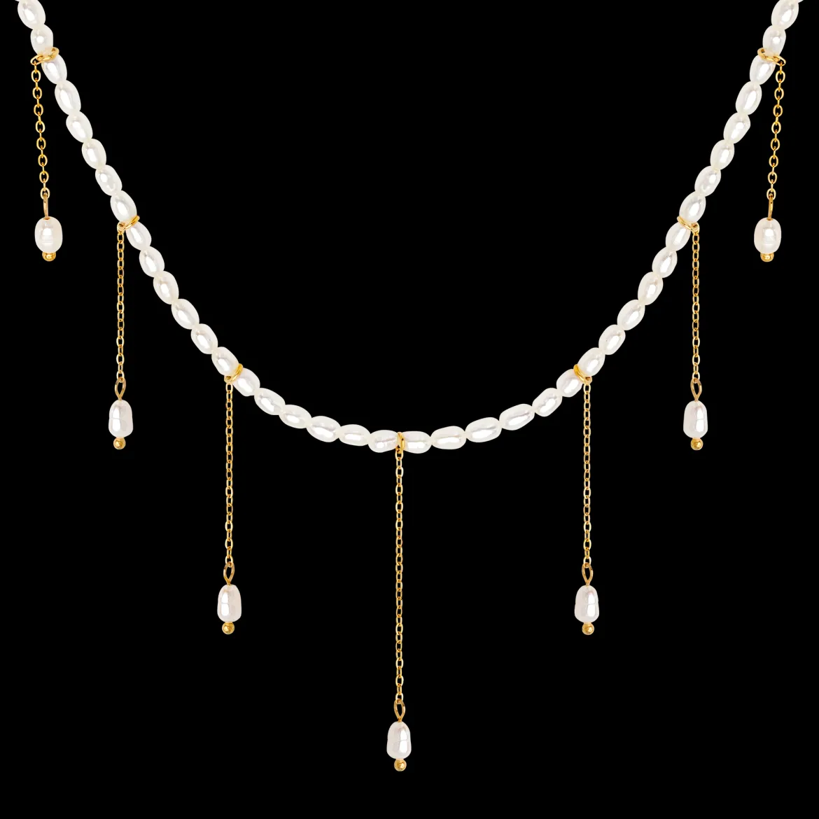 Lolas Love Pearl Power Necklace Gold