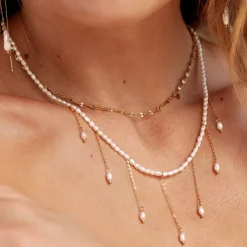 Lolas Love Pearl Power Necklace Gold