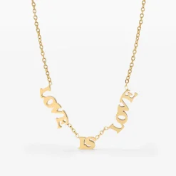 Love is Love Necklace Gold