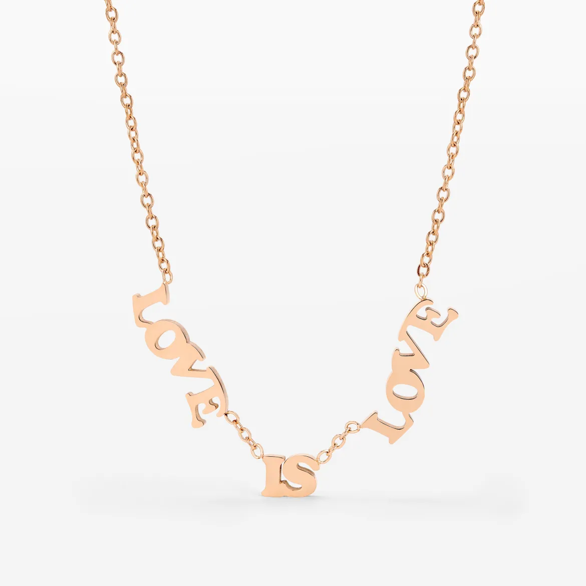 Love is Love Necklace Roségold