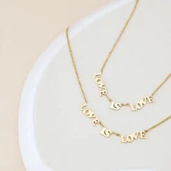Love is Love Necklace Roségold