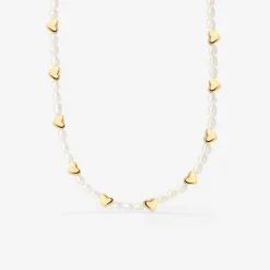 Love Pearls Necklace Gold