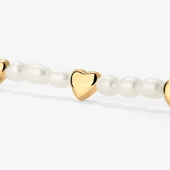 Love Pearls Necklace Gold