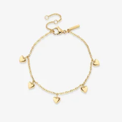 Lovely Heart Bracelet Gold
